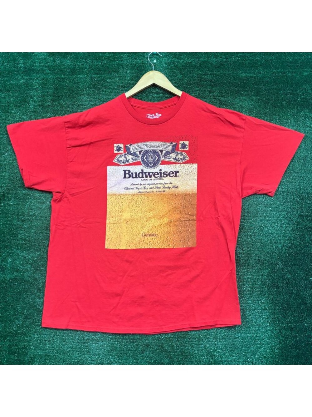 Budweiser Classic King of Beers Red T-Shirt Size Extra Large